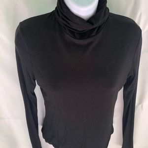 Women's Medium Black Long Sleeve Turtle neck Shirt Top